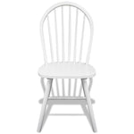 ZNTS Dining Chairs 6 pcs White Solid Rubber Wood 272090