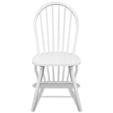 ZNTS Dining Chairs 6 pcs White Solid Rubber Wood 272090