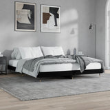 Bed Frame without Mattress Black 200x200 cm Engineered Wood 832110