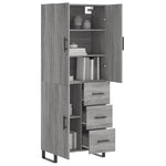 Highboard Grey Sonoma 69.5x34x180 cm Engineered Wood 3195929