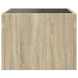 ZNTS Coffee Table with Infinity LED Sonoma Oak 40x40x30 cm 847597