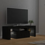 ZNTS TV Cabinet with LED Lights Black 120x35x40 cm 804347