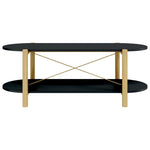 ZNTS Coffee Table Black 110x48x40 cm Engineered Wood 345688