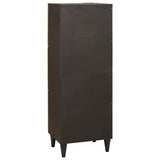 Side Cabinet Black and Gold 40 x 33.5 x 110 cm Solid Mango Wood 4017857