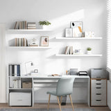 Floating Wall Shelves 4 pcs High Gloss White 120x23.5x3.8 cm MDF 323759