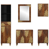 Bathroom Cabinet Set 5 pcs Honey Brown Solid Mango Wood 3310150
