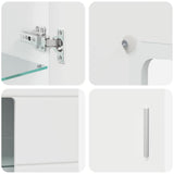 Sideboard with Shelf FLORIN High Gloss White 55.5 x 29 x 100 cm 880255