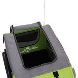 Pet Bike Trailer Green and Grey Oxford Fabric and Iron 93878