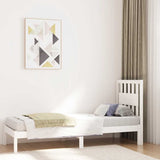 Bed Frame without Mattress White Solid Wood Small Single 3103894
