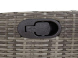5 Piece Garden Dining Set with Cushions Grey Poly Rattan 3212564