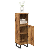 Bathroom Cabinet Old Wood 30x30x100 cm Engineered Wood 857211