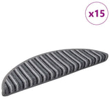 Self-adhesive Stair Mats 15 pcs Grey 56 x 17 x 3 cm 42011439