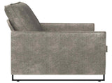 2 Seater Sofa Light Grey 130 x 81 x 82 cm Faux Suede Fabric 42040992