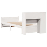 Bookcase Bed without Mattress White 90x190cm Single Solid Wood Pine 3322450