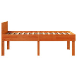 Bed Frame without Mattress Wax Brown 90x200 cm Solid Wood Pine 855740