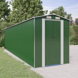 ZNTS Garden Shed Green 192x772x223 cm Galvanised Steel 3147434