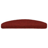 15 pcs Self-adhesive Stair Mats Needle Punch 65x21x4 cm Red 132700