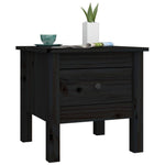 Side Tables 2 pcs Black 40x40x39 cm Solid Wood Pine 813793
