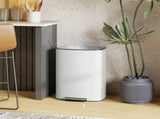 50L Kitchen Bin with Soft-Close Lid and Stay-Open Function, Stainless Steel Pedal Bin with Removable T3398P424975