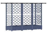 Raised Bed with Trellis and Roof Grey 164 x 40 x 121 cm PP 42032570