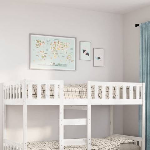 ZNTS Children's Bed without Mattress White 90x200 cm Solid Wood Pine 855016