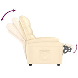 Recliner Chair Cream Faux Leather 342687