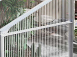 6 x 6ft Walk-In Greenhouse, Polycarbonate Greenhouse with Sliding Door, Window, Aluminium Frame, T3398P314642