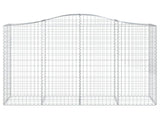 Arched Gabion Baskets 14 pcs 200x50x140/160 cm Galvanised Iron 3145694