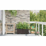 Garden Planter 2 pcs Brown 80 x 40 x 37.5 cm Plastic 42002822