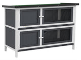Double Decker Rabbit Hutch 2 Tier Guinea Pig House Pet Cage Outdoor with Sliding-out Tray, 100 47 T3398P350039