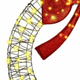 Wreath with 150 LEDs Warm white 121 x 121 x 10 cm Rattan 42019141
