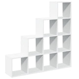 Room Divider Bookcase 4-Tier White 131,5x29x131,5 cm Engineered Wood 857967