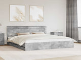Bed Frame with Drawer Concrete Grey 180 x 200 cm Engineer Wood 3409830