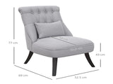Fabric Single Sofa Dining Chair Tub Chair Upholstered W/ Pillow Solid Wood Leg Home Living Room T3398P328130