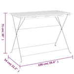 ZNTS Folding Bistro Table 100x54x71 cm Solid Wood Acacia and Steel 319971