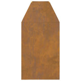 Fire Pit Brown 50 x 50 x 100 cm Weathering Steel 858989