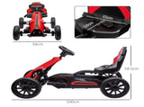 12V Electric Go Kart for Kids, Ride-On Racing Go Kart with Forward Reversing, Rechargeable Battery, T3398P348370