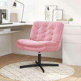 Swivel Relaxing Chair Pink 63 x 75 x 76 cm Velvet 42007363