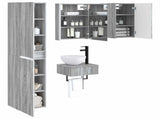 Bathroom Furniture Set 5 pcs Grey Sonoma 3407260