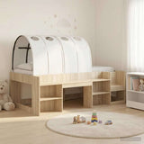 Bed with Tunnel 3 pcs Sonoma and White Engineered Wood 3423593