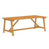 Garden Dining Set Brown Solid acacia wood Large Durable 3087126
