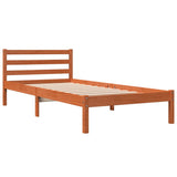 Bed Frame without Mattress Wax Brown 100x200 cm Solid Wood Pine 844143