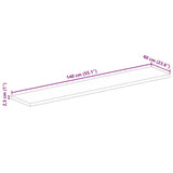 Table Top 140x60x2.5 cm Rectangular Solid Wood Acacia 370931