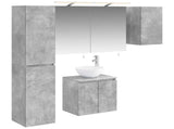 Bathroom Cabinet Set 5 pcs Concrete Grey Engineered Wood 3407290