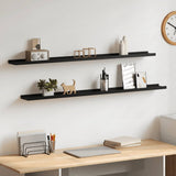 Wall Shelves 2 pcs Black 115x9x3 cm 326666