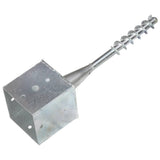 Ground Spikes 2 pcs Silver 14x14x58 cm Galvanised Steel 145445