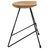 ZNTS Stools 2 pcs Solid Teak Wood 285202