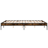 Bed Frame without Mattress Smoked Oak 150x200 cm King Size 845013