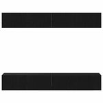 TV Cabinet Set 4 pcs Black oak 100 x 30 x 30 cm Engineered wood 3333050