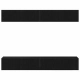 TV Cabinet Set 4 pcs Black oak 100 x 30 x 30 cm Engineered wood 3333050